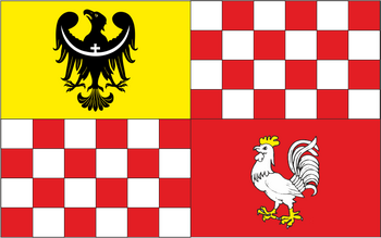 Flaga powiatu oławskiego.