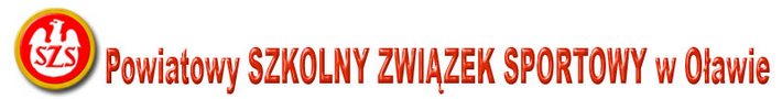 Logo i napis: Powiatowy Szkolny Związek Sportowy w Oławie.